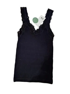 Damen Bluse Shirt Top Schwarz mit Spitze Größe S K-0198 - Bild 1 von 1