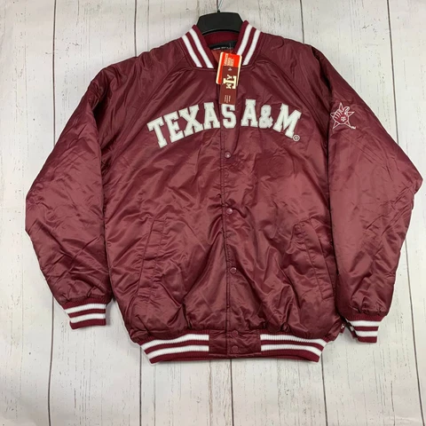 Vintage Texas A&M Aggies NCAA Varsity Jacket Red New Men Cover