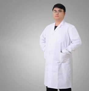 7XL Oversize Doctor Long sleeve Nurse Work Clothes Coat Medical Lab Uniform - Picture 1 of 4