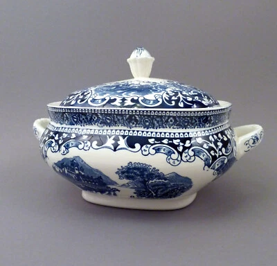 Terrine 1,5L Sphinx Old England Blau Blue Keramik - Myott Sphinx Castillo - Bild 1 von 4