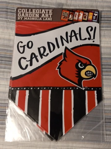 Louisville Cardinals  garden flag, 12.5 x 18”, Magnolia Lane, double sided Cover