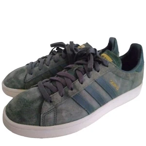 Adidas Mens La Marque Campus Ivy Green Suede Leather Sneakers Shoes Gold US 10.5 - Picture 1 of 12