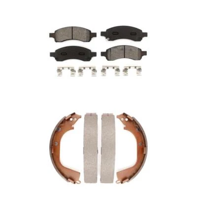 Front Rear Semi-Metallic Brake Pads And Drum Shoe Kit For Chevrolet Colorado GMC - Image 1 of 4