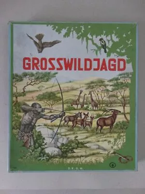 Antikes Spiel - Grosswildjagd - Mensler Spiele OVP - Jagdspiel Zoologie - 1930 • 27.07€