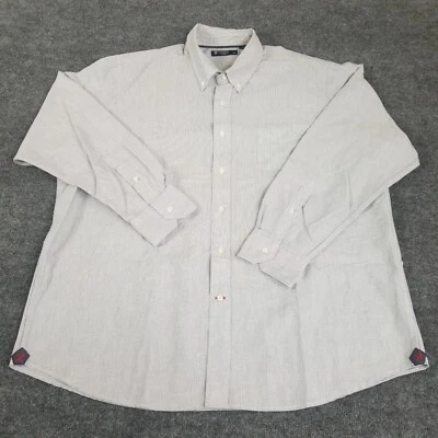 Camisa de vestir Daniel Cremieux clásica XXL para hombre azul a rayas con botones algodón suave Foto 1 de 4