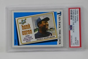 1989 Topps #663 Hank Aaron Turn Back The Clock Braves PSA 10 GEM MINT - Picture 1 of 6