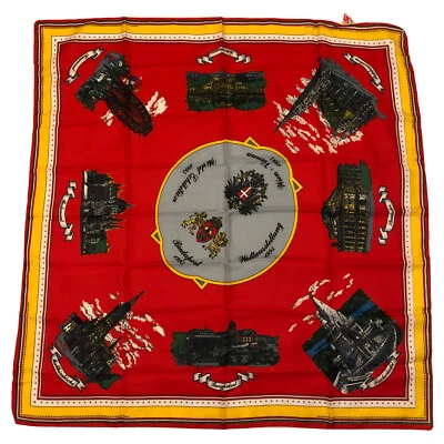 ВСЕМИРНАЯ ВЫСТАВКА 1995 Шарф Винтажная Площадь Вена Будапешт Красная Архитектура - Изображение 1 из 4