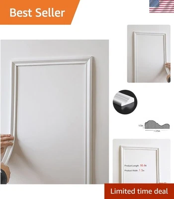 Peel and Stick Flexible Wall Molding Trim Self Adhesive Decorative Strips, DI... - Image 1 of 4