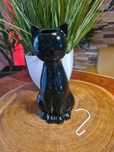Süße schwarze Katze aus Keramik Luftbefeuchter für die Heizung Vase - Bild 1 von 6