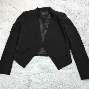 BCBG Maxazria Jacket Womens S Black Blazer Career Preppy Open Front Comfort - Picture 1 of 12