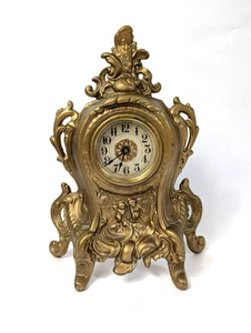 Art Nouveau Brass Cherub Westclox USA 10" Tall - Bild 1 von 12