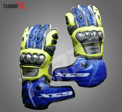 Suzuki GSX Racing Leather Gloves Motorcycle Motorbike Protective Riding Gloves - Image 1 of 4
