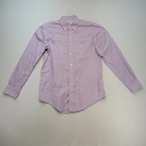 Brooks Brothers Dress Shirt Mens M Purple Check Regent Fit Button Down Supima - Picture 1 of 7
