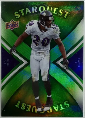 2008 Upper Deck Starquest Ed Reed #SQ12 Rainbow Green - Image 1 of 3