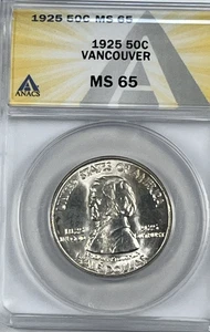 1925 Vancouver Commemorative Half Dollar : ANACS MS65 - Picture 1 of 4