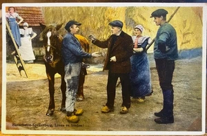 Niederländische AK PFERDEHANDEL Bunschoten - Spakenburg Loven en bieden ! RoukesErhart - Bild 1 von 2