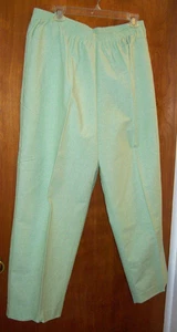 Alfred Dunner Pull On Pants Size 18W Short Inseam Mint Green Straight Leg - Picture 1 of 4