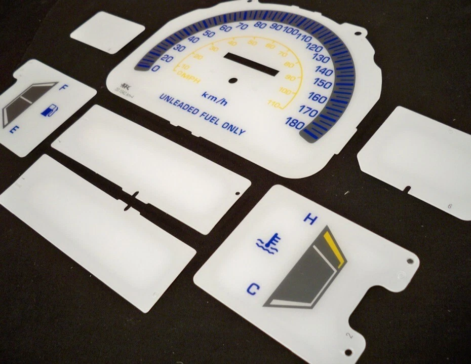 Se adapta a 84-88 Toyota 4Runner KPH kilómetros racimo cara blanca brillo medidores Foto 1 de 4