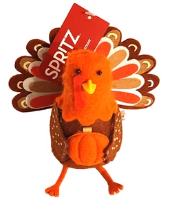 NUEVO Centro de mesa Fritz Turkey Felpa Decoración 5" Acción de Gracias Otoño Vacaciones Objetivo - Imagen 1 de 6