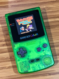 Nintendo Game Boy Color GBC System Backlight Backlit Brighter TFT Clear Green