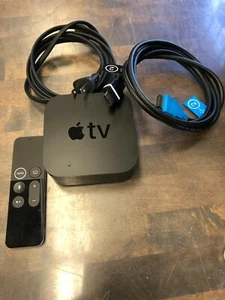 APPLE TV 4k(1st Gen) MEDIA STREAMER- BLACK- MODEL a1842- REMOTE, cables INCLUDED - Picture 1 of 1
