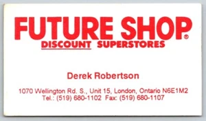 Business Card London ON Future Shop Discount Superstores Derek Robertson - Picture 1 of 2