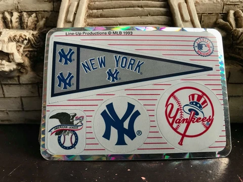 VTG MLB Pro BASEBALL Prismatic Team Pennant Stickers ! VINTAGE RARE 1993 Cover