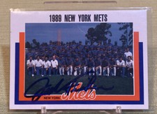 1989 Kahn's New York Mets Team Card Signed Autographed Auto JACK FISHER