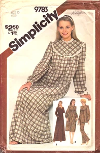 Simplicity 9783 ~ Size 10 Misses' Pullover Nightgown in 2 Lengths, PJs & Robe - Picture 1 of 5