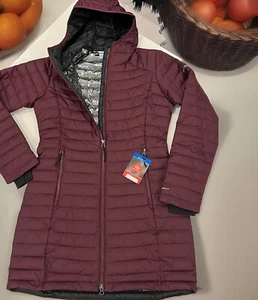 NWT Columbia $139 Women's White Out™ Omni Heat Hooded LONG Jacket Size S - Picture 1 of 14