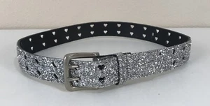 Vintage Women’s Belt Silver Glitter Size 32 - Picture 1 of 4