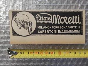 Antica pubblicità del 1926 Ettore Moretti Milano copertura calesse carro cavallo - Foto 1 di 1