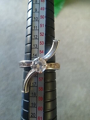 Anillo vintage de plata esterlina con pedrería Mex 925 talla: 7 1/4 Foto 1 de 4