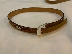 JUSTIN WESTERN BELT C12135 SIZE 44 COLOR BROWN - Picture 1 of 5
