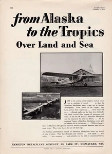 1929 Hamilton Aircraft Ad 5/7/2025d - Picture 1 of 2