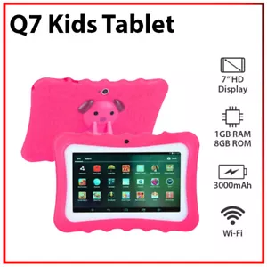 7" Kids Tablet 1+8GB Education Tool Quad Core Bluetooth Wi-Fi Android PC Tablet - Picture 1 of 9