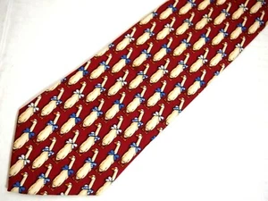 Brooks Brothers Makers Mens Necktie Tie Red Mother Goose Birds Animals Silk 59" - Picture 1 of 4