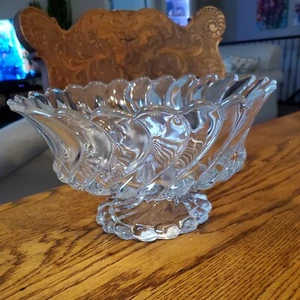 Beautiful Elegant Glass Fostoria Colony PEDESTAL FOOTED SERVING BOWL DISPLAY - Picture 1 of 5