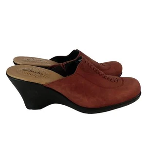 Zuecos Clarks para mujer marrón rojizo con cuña talla 6,5 - Imagen 1 de 10