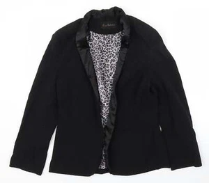 Evie Womens Black Polyester Blend Blazer Size 14 - Picture 1 of 12