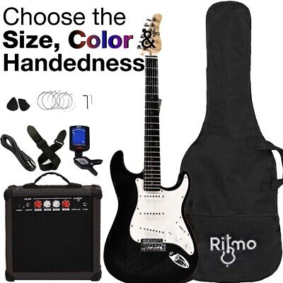 Electric Guitar Complete Bundle W/ Amp - Right, Left Handed - Music Starter Kit • 134.99€