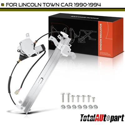 Regulador de ventana eléctrica con motor de 2 pines delantero derecho para Lincoln Town Car 1990-1994 Foto 1 de 4