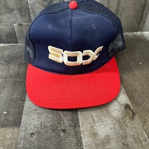 VTG SPORTS SPECIALTIES SOX CHICAGO WHITESOX DK BLUE/RED SNAPBACK Broken - Picture 1 of 9