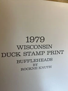 Rockne Knuth,1979, Wisc Duck Stempeldruck, 29/1700, S.Stempel, neuwertig - Bild 1 von 12