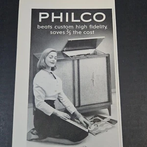 1957 Philco Phonorama III High Fidelity Vintage Print Ad Cathedral Speaker Tone - Bild 1 von 4