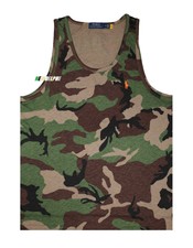 NWT POLO RALPH LAUREN MEN SIGNATURE PONY CAMO CLASSIC TANK JERSEY 100% COTTON