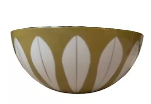 Vintage MCM Cathrineholm Norwegen Lotus oliv Avacado grün Emailleware 8"" Schüssel - Bild 1 von 20