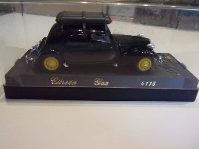 solido 4115 Citroen Gas schwarz mit Dachgepäckträger in Vitrine 1:43 - Bild 1 von 2