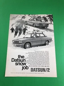1970 1971 DATSUN 2 TWO ORIGINAL PRINT AD ADVERTISEMENT PRINTED - Picture 1 of 1