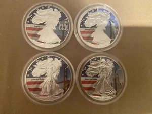 American Silber Eagle Sonderedition Set ? 4 Verschiedene! Je 1 Oz. Silber. - Bild 1 von 4
